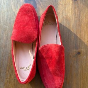 J. Crew Bold Red Suede Flats